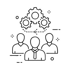 team work icon, team work vector illustration-simple illustration of team work, perfect for team work logos and icons