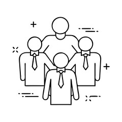 team work icon, team work vector illustration-simple illustration of team work, perfect for team work logos and icons
