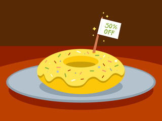 illustration of a plate with donutsch