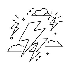 thunder light icon, thunder light vector illustration-simple illustration of thunder light, perfect for thunder light logos and icons