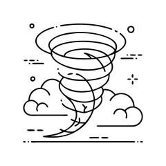 tornado icon, tornado vector illustration-simple illustration of tornado, perfect for tornado logos and icons