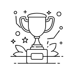 trophy icon, trophy vector illustration-simple illustration of trophy, perfect for trophy logos and icons