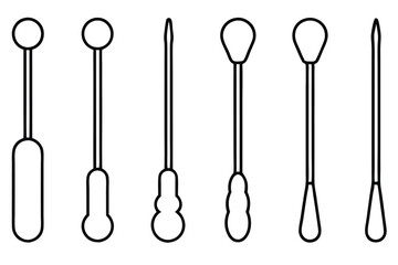 Curettes Line art Dental Surgery Illustration