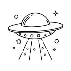 ufo icon, ufo vector illustration-simple illustration of ufo, perfect for ufo logos and icons