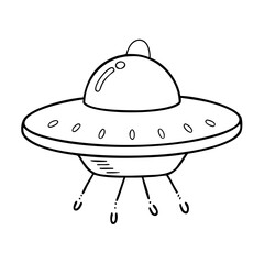 ufo icon, ufo vector illustration-simple illustration of ufo, perfect for ufo logos and icons