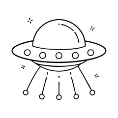 ufo spaceship icon, ufo spaceship vector illustration-simple illustration of ufo spaceship, perfect for ufo spaceship logos and icons