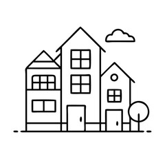urban homes icon, urban homes vector illustration-simple illustration of urban homes, perfect for urban homes logos and icons