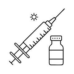 vaccine icon, vaccine vector illustration-simple illustration of vaccine, perfect for vaccine logos and icons