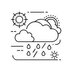 weather icon, weather vector illustration-simple illustration of weather, perfect for weather logos and icons