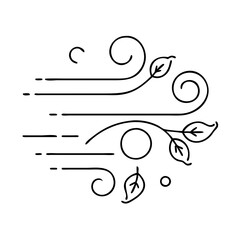 wind icon, wind vector illustration-simple illustration of wind, perfect for wind logos and icons