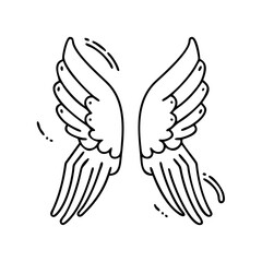 wings icon, wings vector illustration-simple illustration of wings, perfect for wings logos and icons