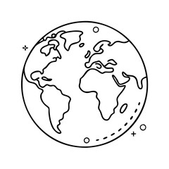 world planet earth icon, world planet earth vector illustration-simple illustration of world planet earth, perfect for world planet earth logos and icons