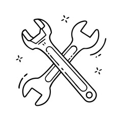 wrench icon, wrench vector illustration-simple illustration of wrench, perfect for wrench logos and icons