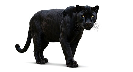 Obraz premium Majestic Black Panther A Striking Portrait of a Powerful Feline