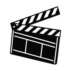 Fototapeta premium clapboard movie action object vector