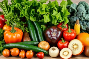 Vibrant Fresh Fruits and Vegetables