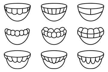Denture Cups Easy Grip Line Art