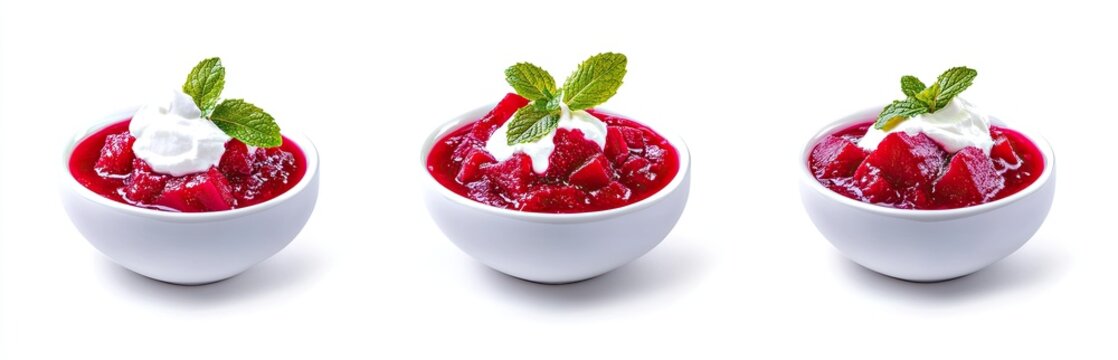 Sweetened Berry Dessert with Whipped Cream