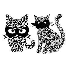 Cat  Animal Mandala, Animal Silhouette