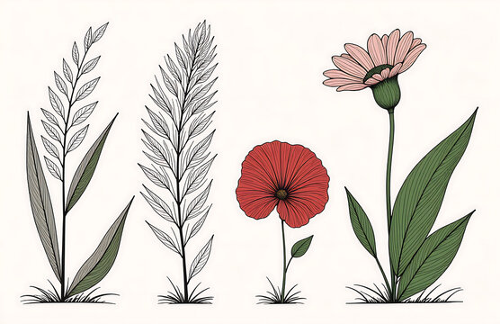 illustrations created hand using traditional drawing techniques unique visual effects digital