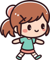 walking girl icon
