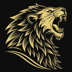 lion head vector illustration