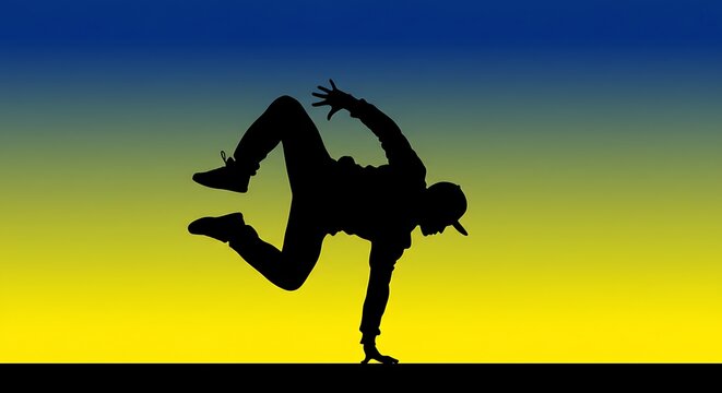 Sunset Silhouette: Dance of the Elements