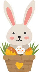 Happy easter day clipart vector design 