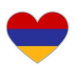 Obraz premium Armenia flag. Armenia love flag. Armenia flag in heart shape. Love symbol. Vector illustration