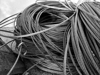 Abstract Metallic Pattern of Twisted Wires
Construction Material: Heavy Duty Metal Coil
Monochrome...