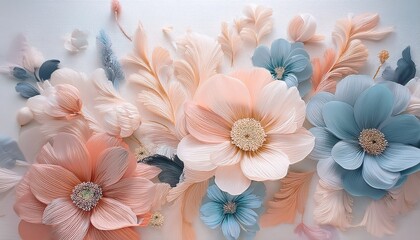 abstract floral design in pastel colors for prints postcards or wallpaper ai