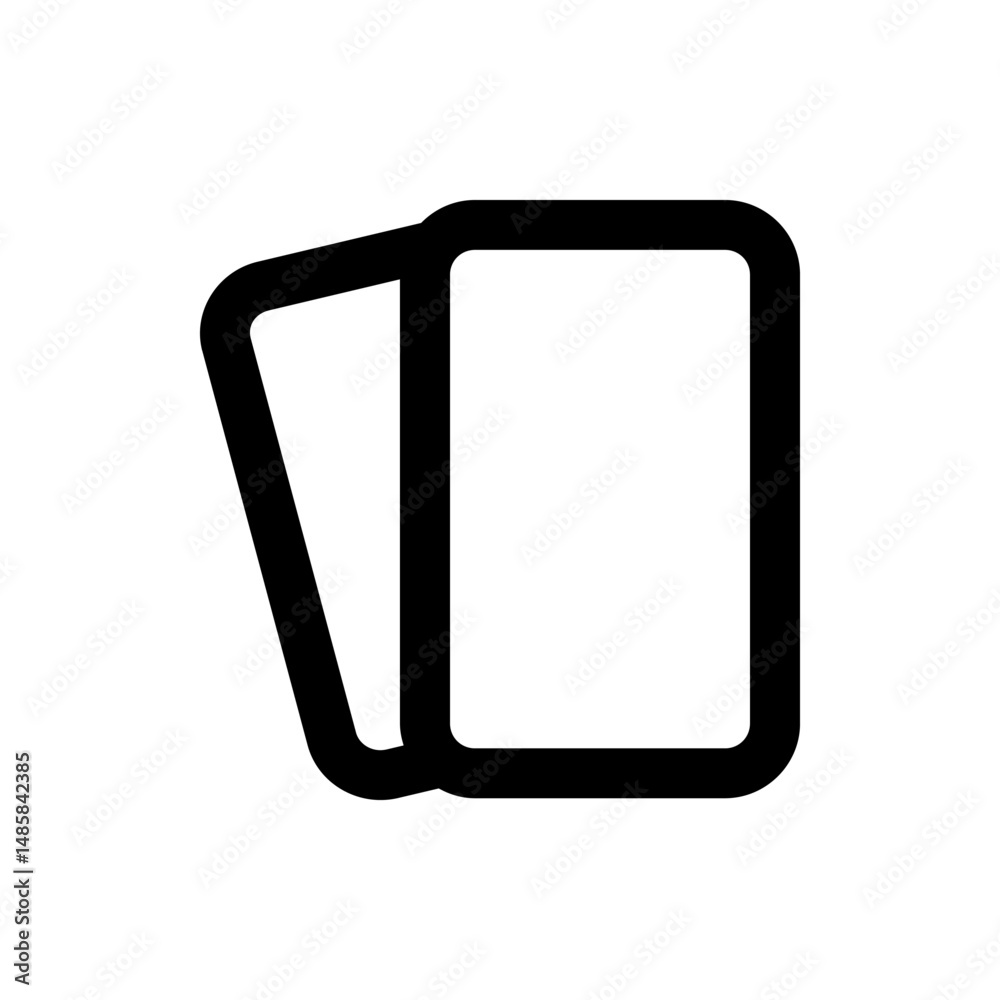 Poster illustration of two overlapping rectangles with rounded corners in a simple and minimalist style des