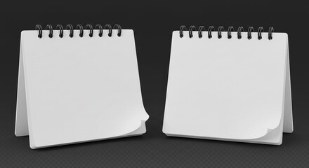 Blank Table Calendar Mockup Customizable Design Office Supplies Desktop Organizer Schedule Planner