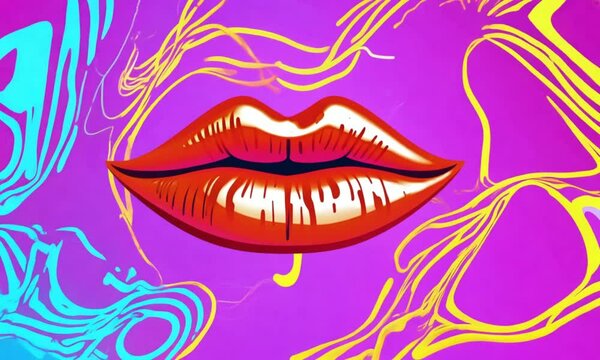 vector illustration of lips