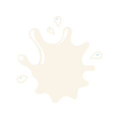 Milk splash vector illustration. Realistic white liquid splash, fresh dairy drop motion, isolated on transparent background.

