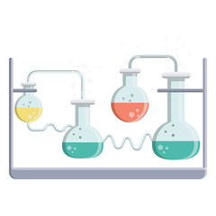 Flask liquid fluid bead bubble illustration