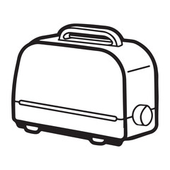 Toaster line art silhouette vector illustration, Toaster Vector icon
