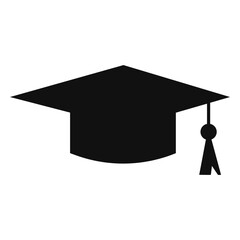 Mortarboard cap silhouette