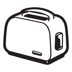 Toaster line art silhouette vector illustration, Toaster Vector icon