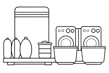 Dishwashers Energy Saving Solution Line art