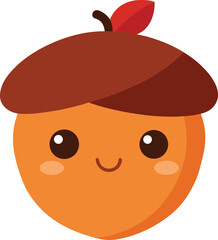 Obraz premium funny cartoon apple with an apple