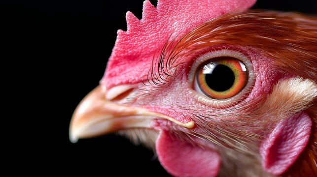 Chicken Eye Closeup