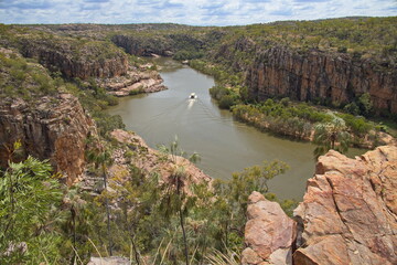 View of Katherine River from Pat's Lookout in Nitmiluk National Park, Northern Territory, Australia...
