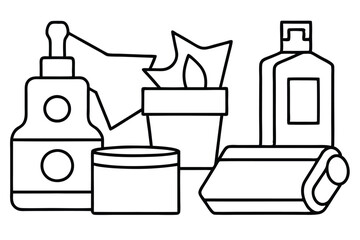 Disinfectant Wipes Fresh And Sanitary Line art