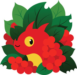 vector illustration of a red berries