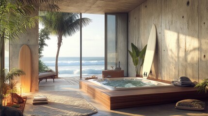luxury beachfront hot tub relaxation