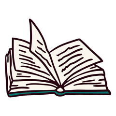 Blue open book illustration