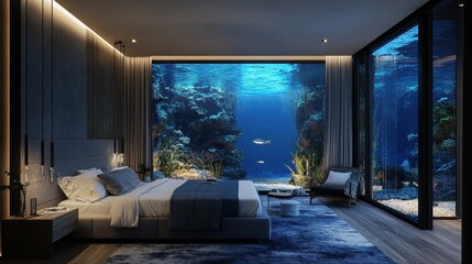 underwater bedroom luxury ocean view suite