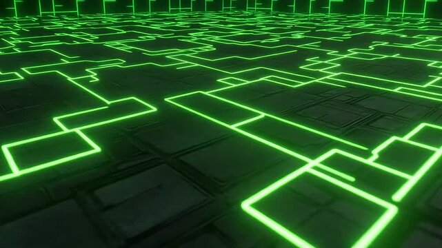 Abstract digital floor pattern - Powered by Adobe