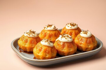 Fototapeta premium Golden Japanese Takoyaki Delight